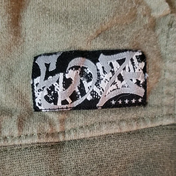 Kids Olive Hoodie with Graphic Sleeves - Picture 6 of 12